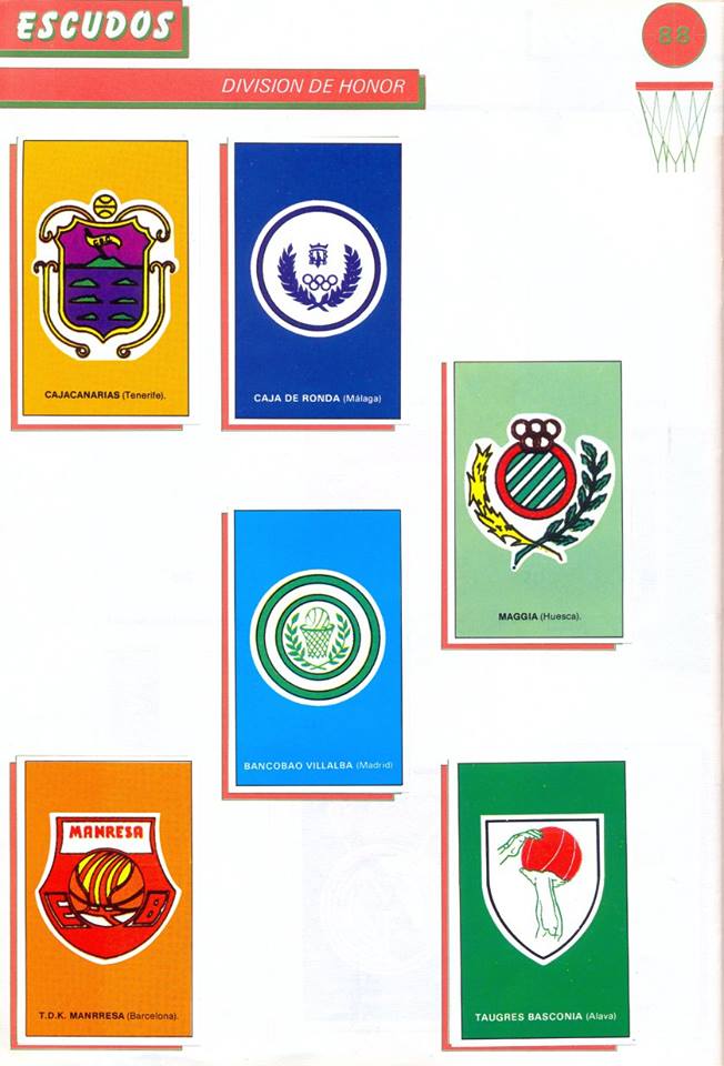 BALONCESTO 88. ESCUDO C. B. CANARIAS. TEMPORADA 1987-88