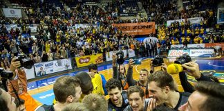 Alegría aurinegra en la zona mixta