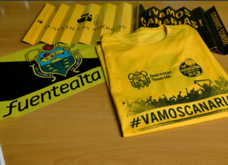 Pack de animación canarista en el punto de encuentro aurinegro