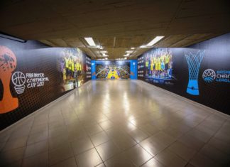 Estreno del nuevo túnel de vestuarios canarista