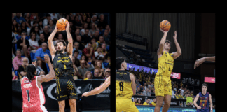 Imparables en amarillo y negro: La Laguna Tenerife y Fundación CB Canarias dominan Liga, Champions y Liga U
