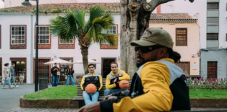 Tres aurinegros de paseo por el corazón de La Laguna