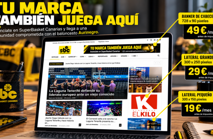SuperBasket Canarias abre sus espacios publicitarios a empresas, comercios y marcas